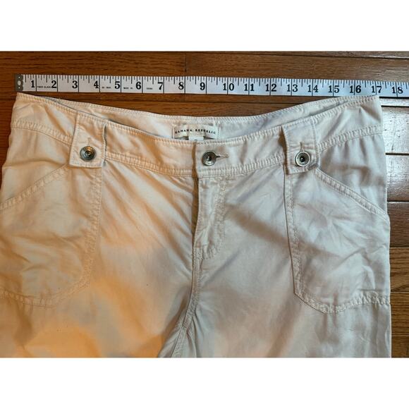 Banana Republic Off White linen cotton blend pants size 10 - Picture 7 of 11